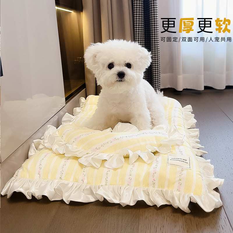 纯棉软软厚垫狗垫子睡觉用四季通用狗窝睡垫狗狗床垫
