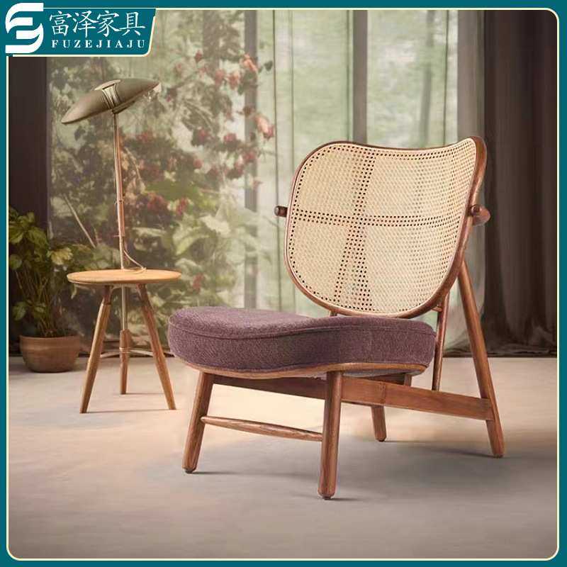 侘寂风复古简约风格民宿客厅设计师创意实木藤编单人躺椅沙发椅,模玩/动漫/周边/娃圈三坑/桌游,模型制作工具/辅料耗材,淘宝优惠券,粉丝福利购,淘宝优惠卷