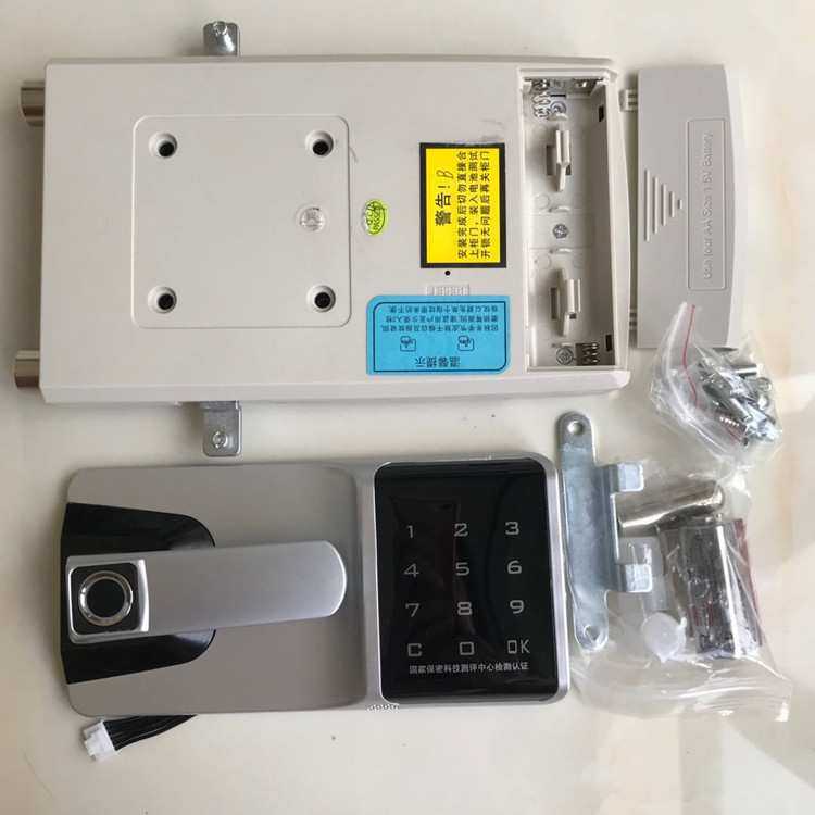语音指纹密码锁铁皮文件柜指纹锁档案柜子智能锁双人开锁单人开锁