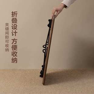 北美黑胡桃木折叠桌茶桌户外露营纯实木飘窗榻榻米炕桌易收纳加高