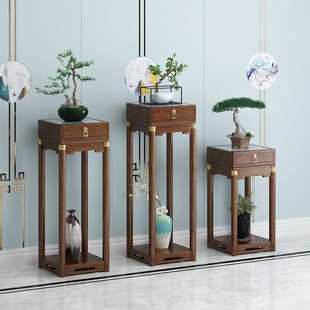 仿古室内花架竹制阳台展示架落地阳台盆栽置物架竹制客厅花台组合