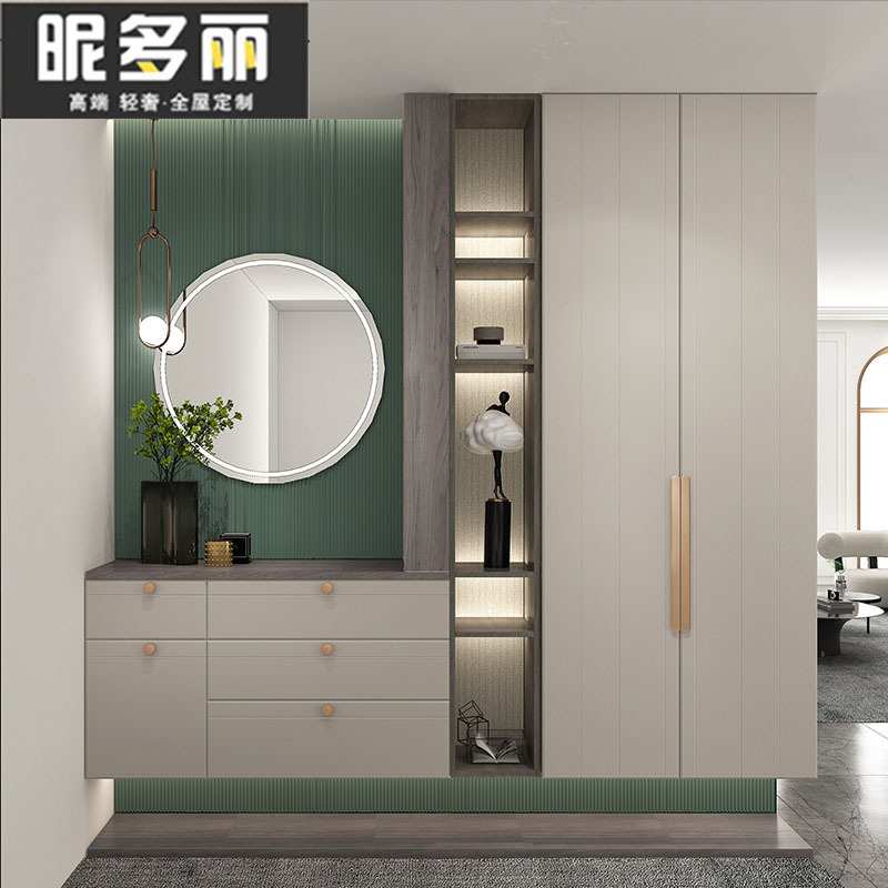 杭州全屋定制入户柜玄关柜储物柜现代简约家具定制门厅柜一体鞋柜