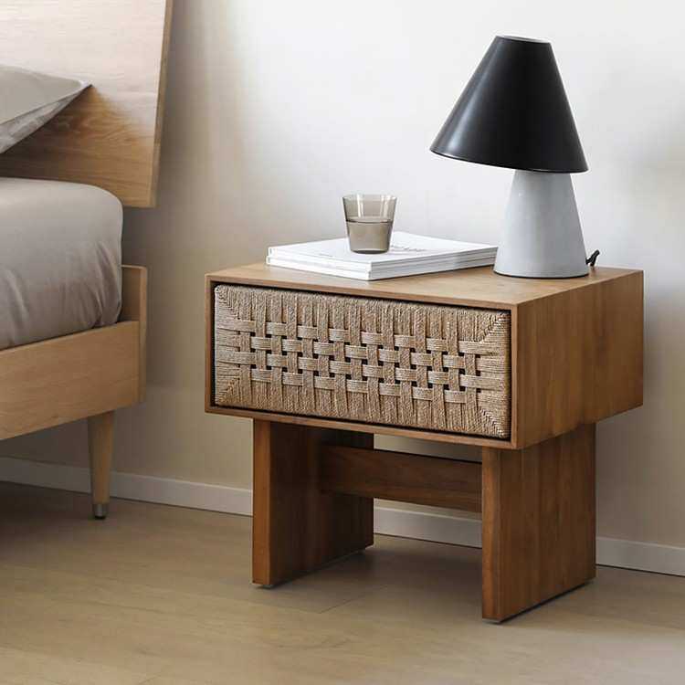 藤绳编原木床头柜北欧橡木黑胡桃木床边柜侘寂风纯实木复古风边几,模玩/动漫/周边/娃圈三坑/桌游,模型制作工具/辅料耗材,淘宝优惠券,粉丝福利购,淘宝优惠卷