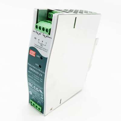 明纬开关电源DRDN20-12/24/48V 20A DIN导轨安装电源冗余控制模块