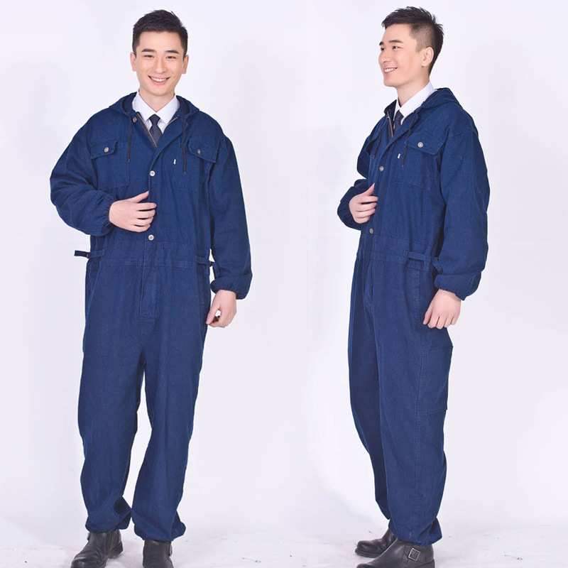 新款纯棉加厚秋冬季男式用工程服 纯棉保养服  电焊服 连体工作服
