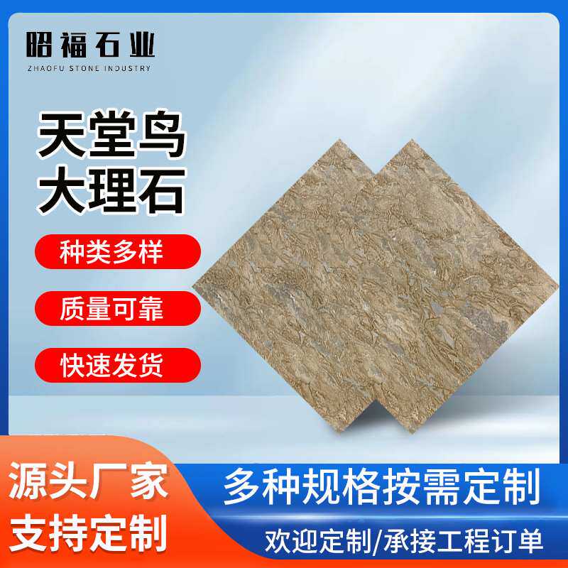 加工定制昭福天堂鸟大理石室内外建材楼梯走廊地面砖简约地面砖