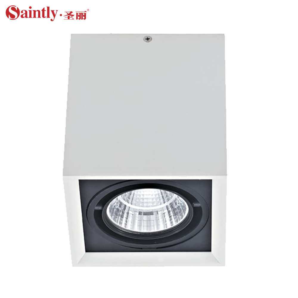 加工定制 单头斗胆灯 科锐COB明装式格栅射灯9W15W 商用展厅灯具