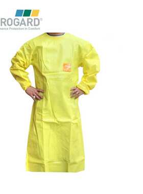 微护佳3000黄色YE30-W-99-214-00带袖围裙安思尔防化学品反穿围裙