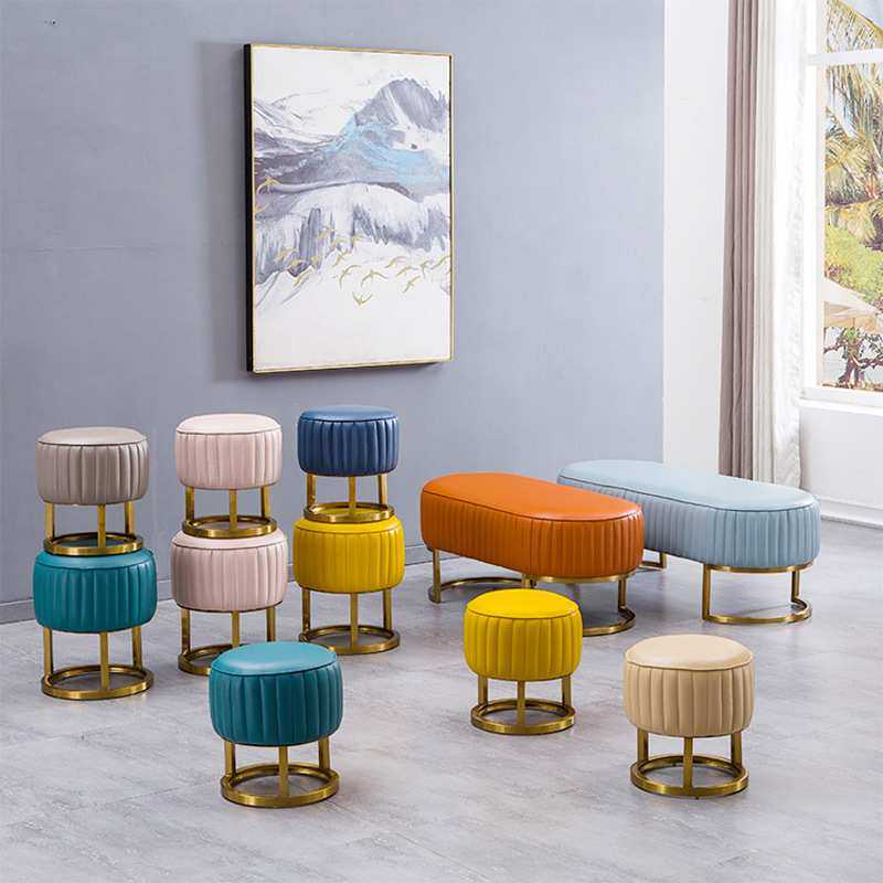 轻奢皮艺小凳子圆凳软坐墩家用矮凳换鞋凳沙发凳床尾长条凳化妆凳,模玩/动漫/周边/娃圈三坑/桌游,模型制作工具/辅料耗材,淘宝优惠券,粉丝福利购,淘宝优惠卷