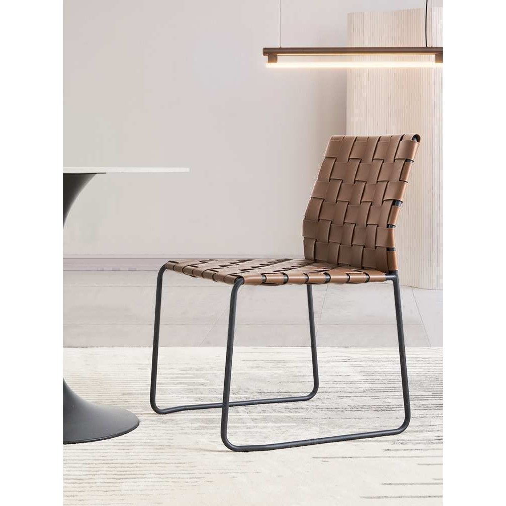 亿客乐设计师轻奢简约手工编藤书房椅铁架马鞍皮椅休闲家用餐桌椅,模玩/动漫/周边/娃圈三坑/桌游,模型制作工具/辅料耗材,淘宝优惠券,粉丝福利购,淘宝优惠卷