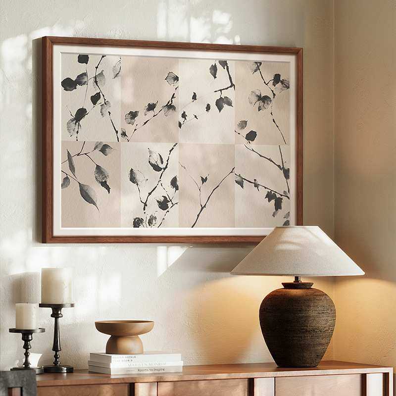 新中式肌理画客厅装饰画沙发背景墙挂画餐厅卧室水墨植物画中古风,模玩/动漫/周边/娃圈三坑/桌游,模型制作工具/辅料耗材,淘宝优惠券,粉丝福利购,淘宝优惠卷