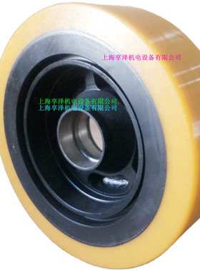 林德2T堆垛机R20前轮载重轮支撑轮Linde升高叉车聚氨酯包胶轮滚轮