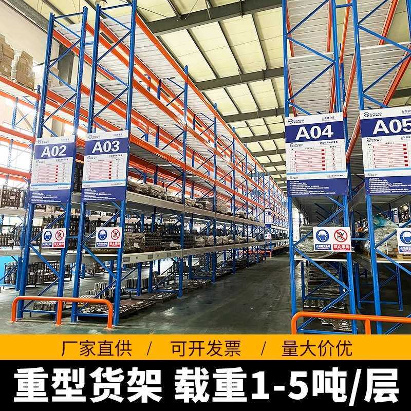 定制仓库加厚横梁式铁架五金置物架库房高位立体托盘仓储重型货架