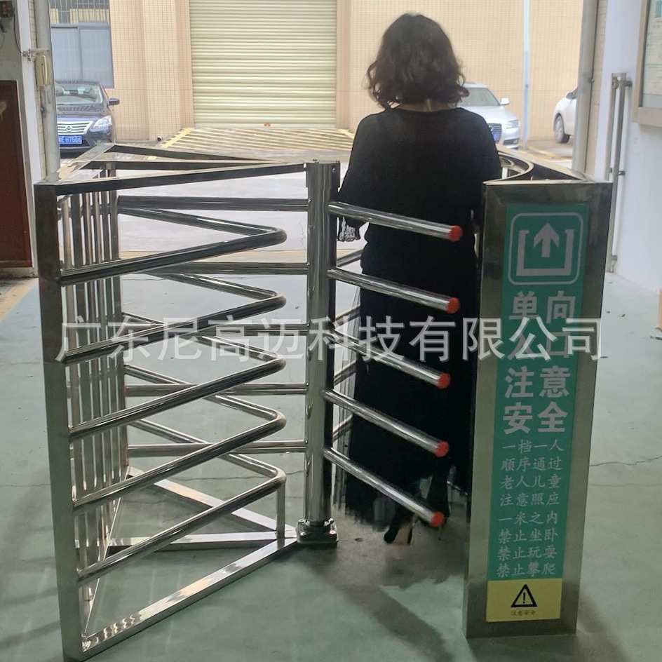 手动机械式单向护栏杆栅门景区项目入口导向通道旋转不锈钢转闸机