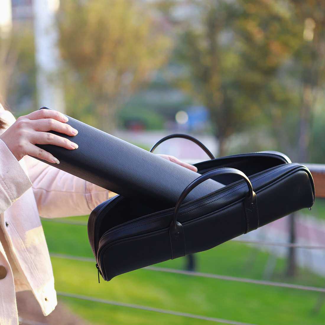 高档16孔长笛皮盒套装可手提长笛包长笛收纳盒木管乐器长笛盒