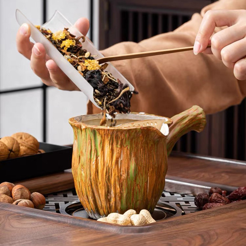 特色手工煮茶器罐罐茶复古鎏银罐罐壶 围炉煮茶 陶瓷泡茶壶茶具