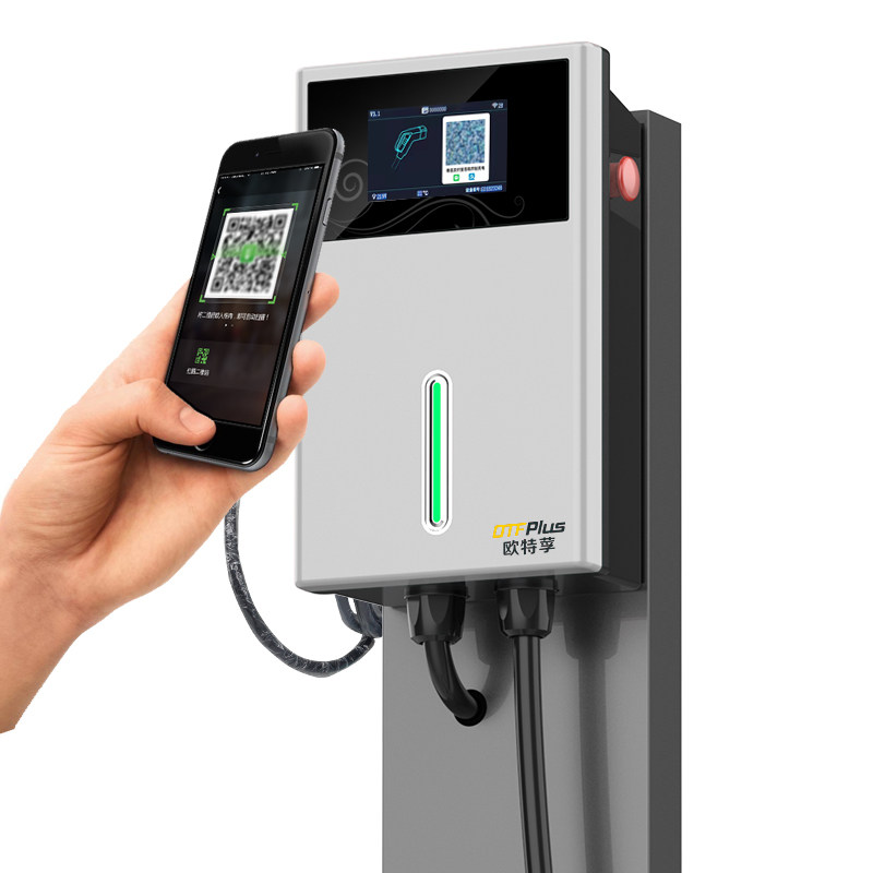新能源商用充电桩电动汽车通用7KW共享立柱单双枪扫码收费