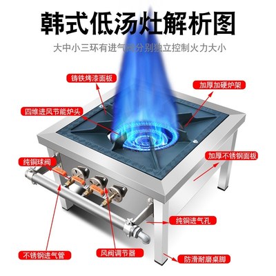 商用低汤灶熄火保护煲仔炉卤肉高汤瓦斯液化气瓦斯单眼双眼猛火