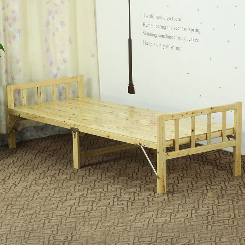 活动床木头折叠床单人硬板板式床成人简约午休床儿童折叠床带护栏