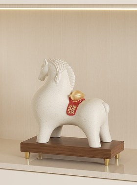 马上发财摆件聚财旺家装饰玄关客厅办公室酒柜招财乔迁新居礼品