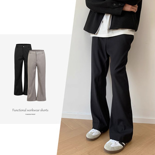 DESERTO基础解构拼接裁剪Basic微喇西裤cleanfit休闲长裤