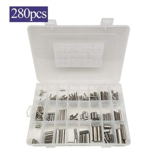 280pcs盒装弹性开口销M1.5-M8固定空心弹簧销304不锈钢弹性定位销
