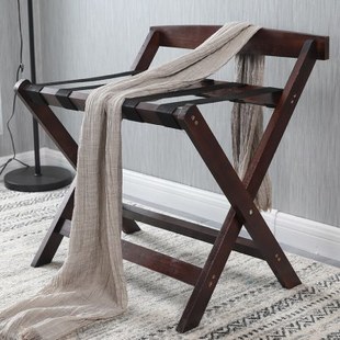 酒店家具实木行李架酒店用行李柜宾馆家用卧室折叠收纳架子置物架