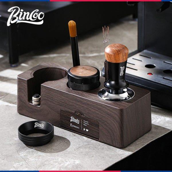 Bincoo咖啡压粉底座布粉器粉锤三件套手柄填压支架收纳工具全套