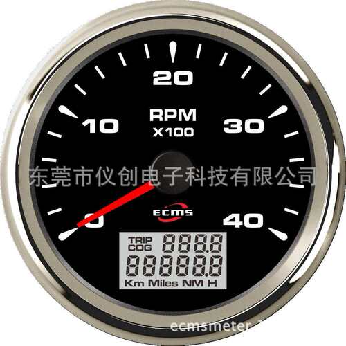 85mm指针转速表 1-300可调 七色背光