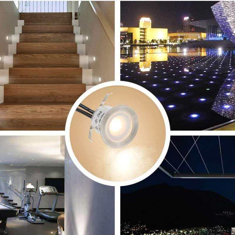 RGB不锈钢led甲板灯地埋灯庭院台阶迷你埋地灯庭院景观星星灯