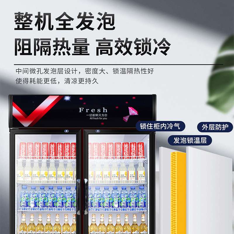 啤酒柜 商用超市便利店冷藏展示柜水果保鲜柜冰柜 立式酒水饮料柜