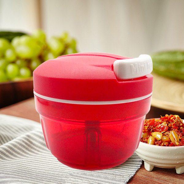 家用厨房多功能切菜器蒜泥器小旋风手动绞肉机绞菜机料理机切剁器