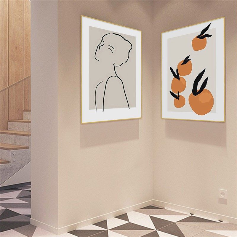 北欧风格沙发背景墙挂画客厅装饰画抽象小清新餐厅壁画卧室艺术画