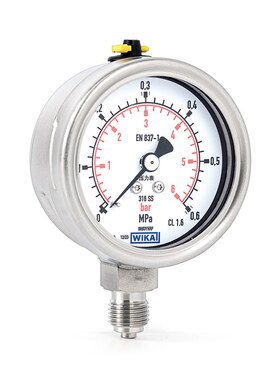 全不锈钢压力表 232.50.063径向 G1/4B波登管1.6级316SS