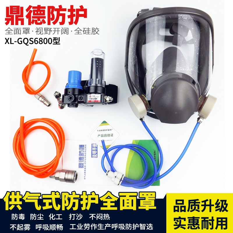 供气式防毒全面具 6 00全面罩8防尘化工化学喷漆喷塑供气式面罩