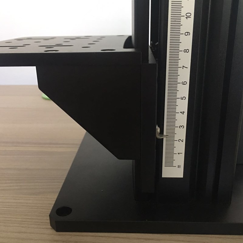 新款激光打标机手动工作台立柱T型丝杆升降台光学大行程手摇滑台图片