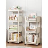 小推车置物架家用零食落地多层客厅收纳书架移动厨房果蔬菜篮架子