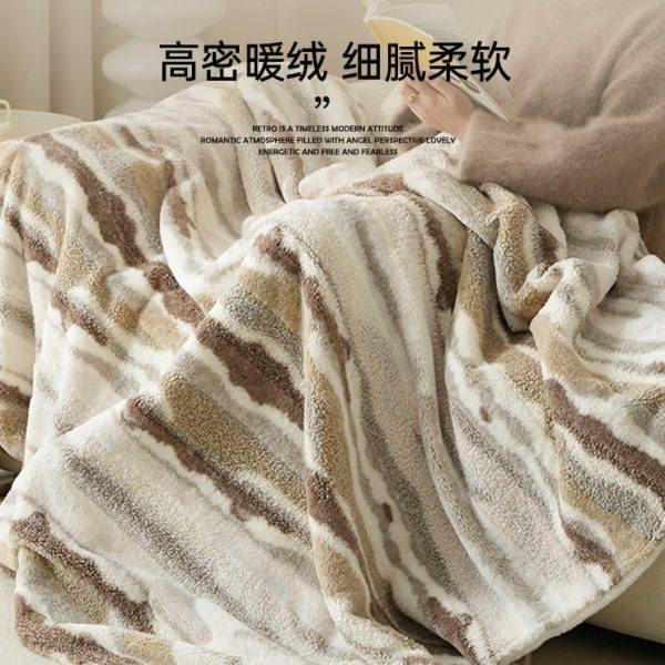 冬天加厚盖毯被毯宿舍办公室午睡毛毯子加绒冬季床单床垫子床上用