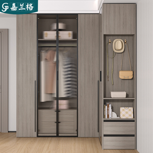 意式 L型转角衣柜家用卧室90度拐角大衣橱衣帽间组合柜子定制