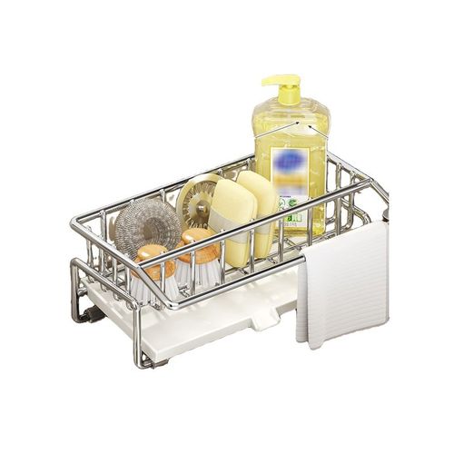 水槽抹布沥水置物架厨房海绵钢丝球沥水架水槽抹布收纳架