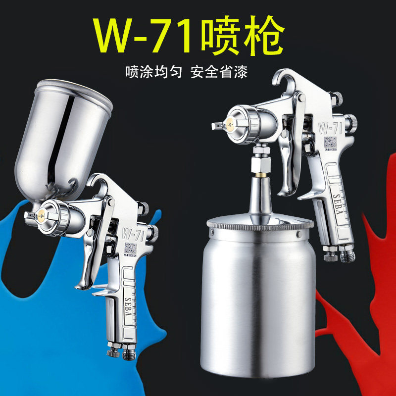 原装喷漆枪高雾化W-71W77汽车家具101面漆喷涂工具抢气动油漆喷枪