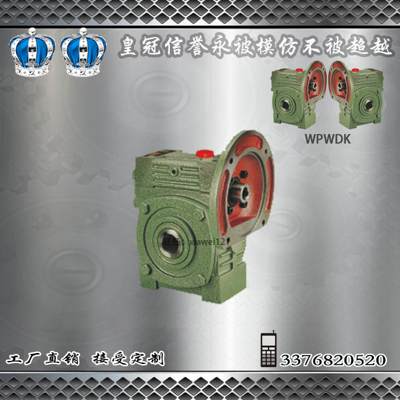 WPWDK立式铁壳蜗轮蜗杆减速机变速箱小型减速器马达直连