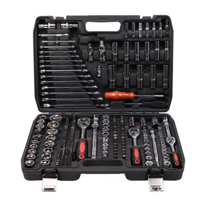 216件套筒组套工具汽修棘轮扳手组合套装215件套筒工具箱