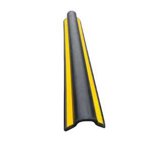 橡胶护角地下车库反光防撞条护墙角黄黑80cm 可弯曲停车场护角