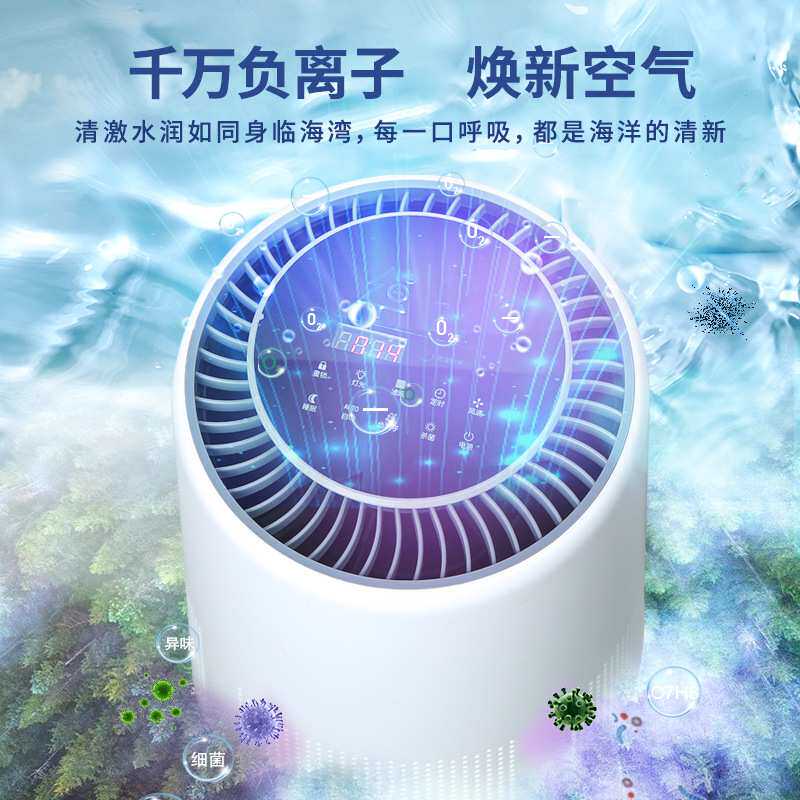 新款桌面空气净化器办公家用紫外线杀菌空气消毒机负离子除甲醛