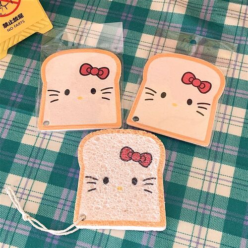 Hellokitty吐司海绵擦吸水木浆棉厨房洗碗神器送男友百洁布