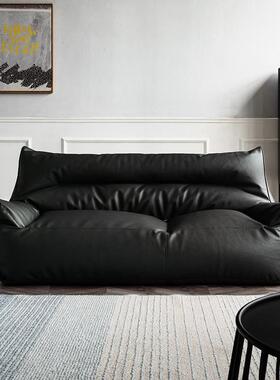 懒人沙发豆袋榻榻米客厅卧室双人服装店皮质黑色小户型公寓沙发