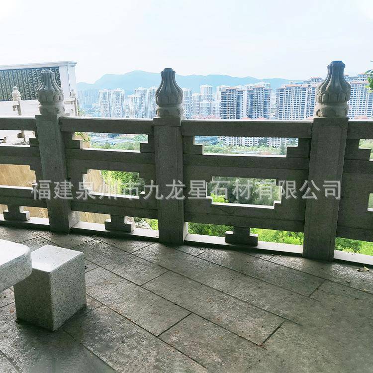 栏杆石雕公园阳台景观仿古河道护栏石 花岗岩石栏杆大桥石石栏板
