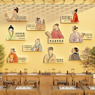 置级布班教室装饰语文化名贴言黑板报墙人新学期托管自习培训机构