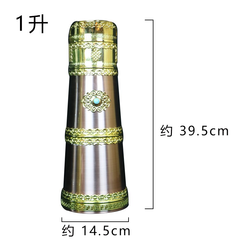 蒙古铜合金雕花复古壶家用保温暖壶塔穆嘎祥瑞民族奶茶壶藏族当布
